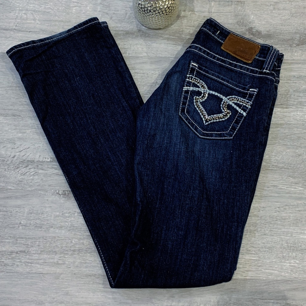 Big Star Remy Low Rise Embellished Bootcut Jeans